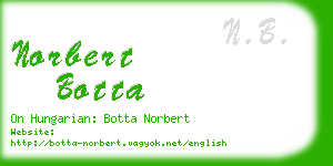 norbert botta business card